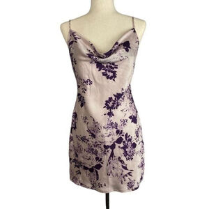 Saints & Secrets Floral Slip Dress with Cowl Neck Size M